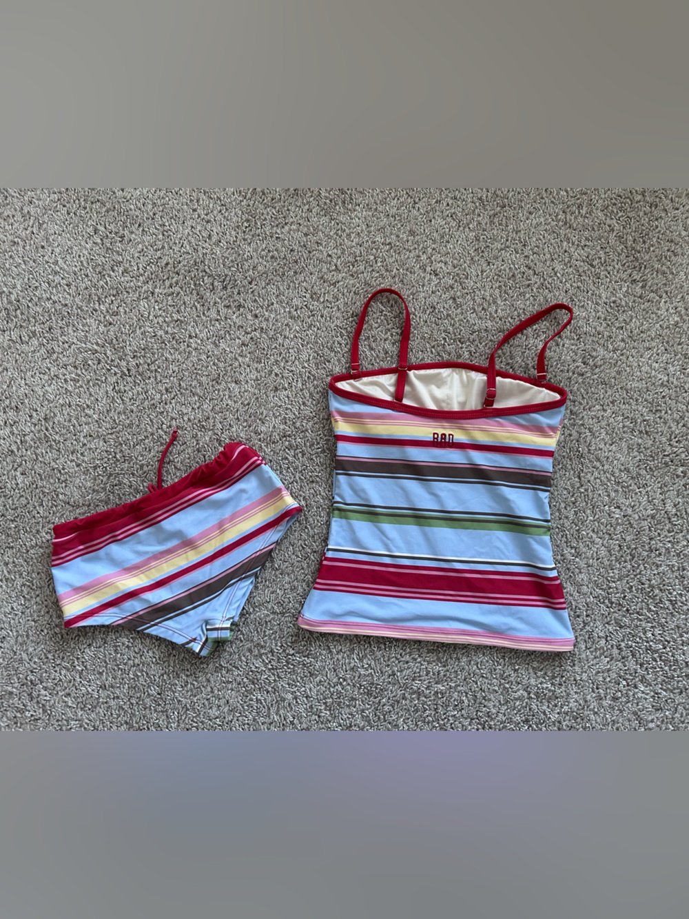 Girls' Striped Tankini Set - Multi Color - Picture 12 of 16
